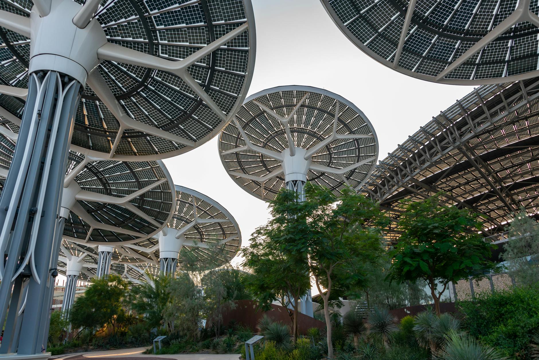 A futuristic illustration of a city powered by space-based solar energy
