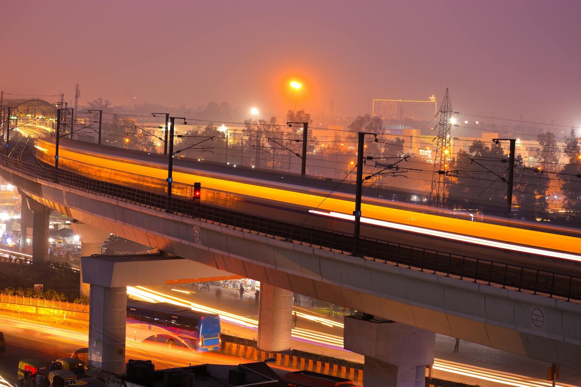 A holographic projection of a city, with interconnected digital twins representing various infrastructure systems like traffic, energy, and public transport.