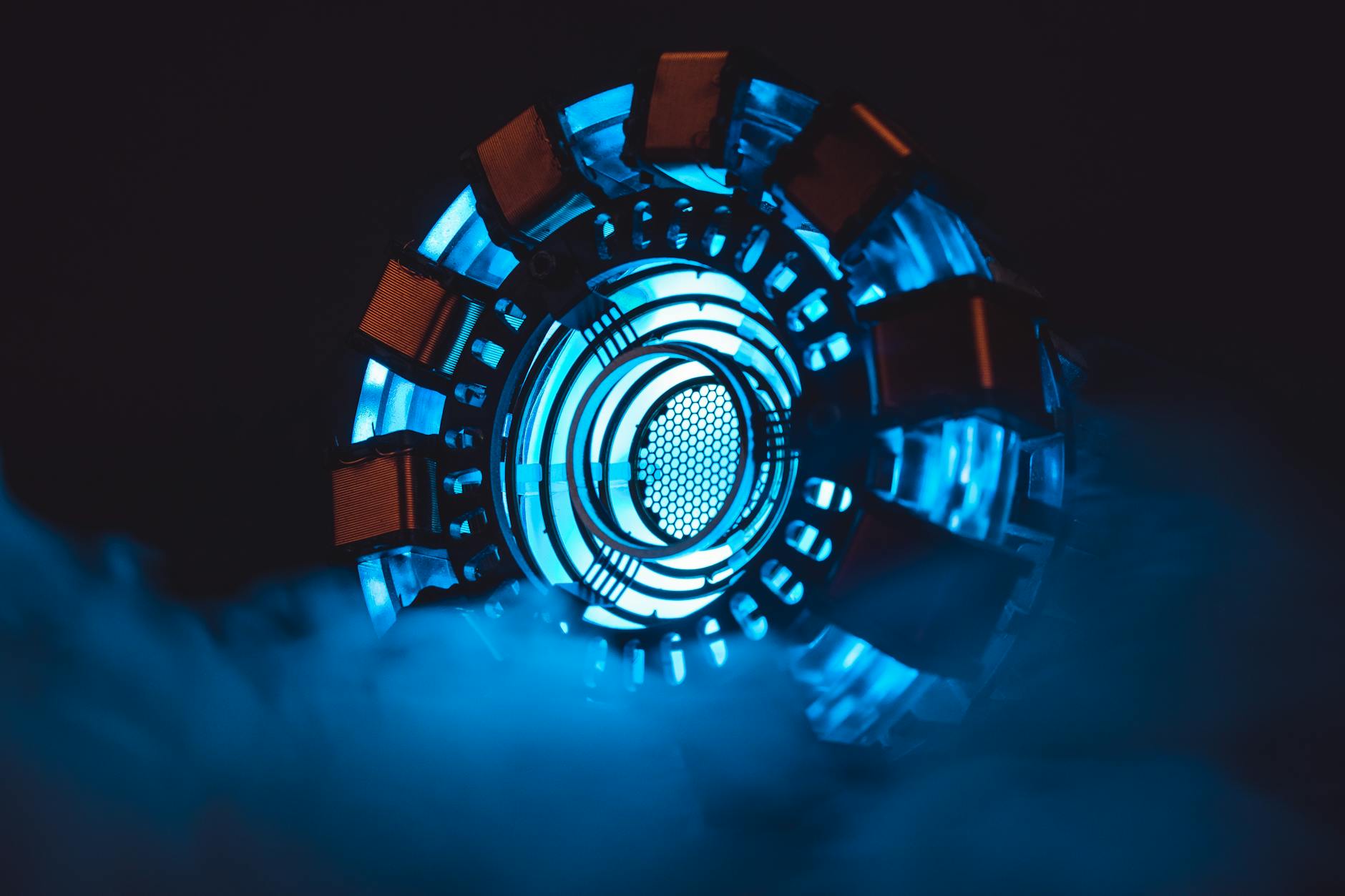 A photograph of a nuclear fusion reactor prototype