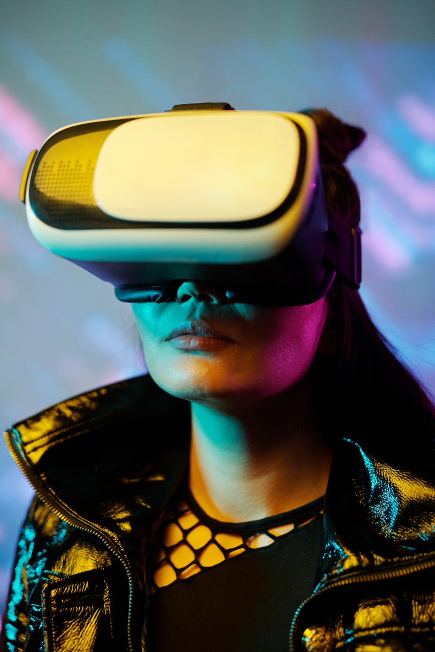 A vibrant, panoramic view of a futuristic Metaverse city, bustling with diverse avatars, digital storefronts, and interactive experiences, demonstrating a thriving virtual economy.