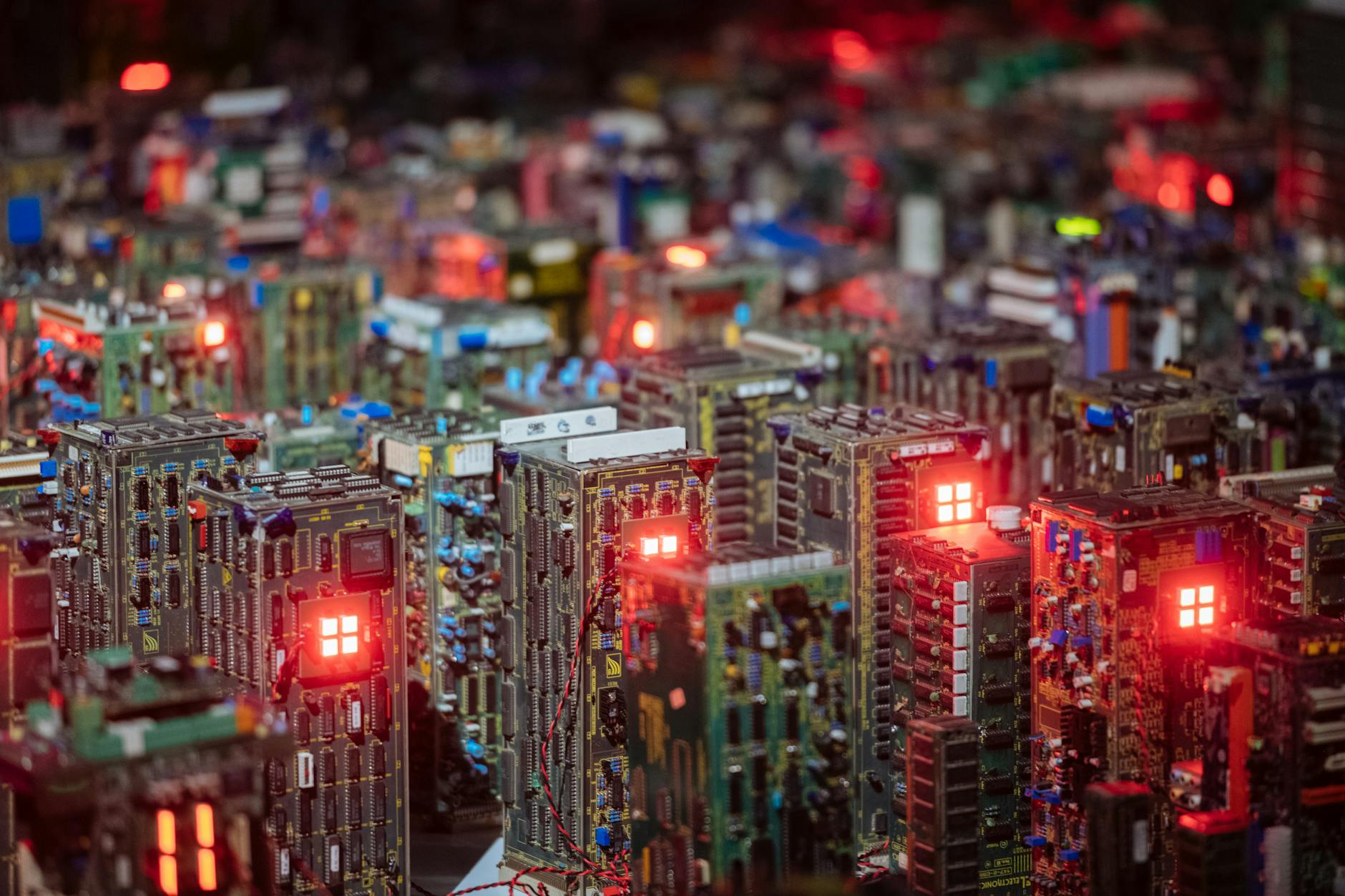 Close-up of a miniaturized quantum processing unit designed for space.