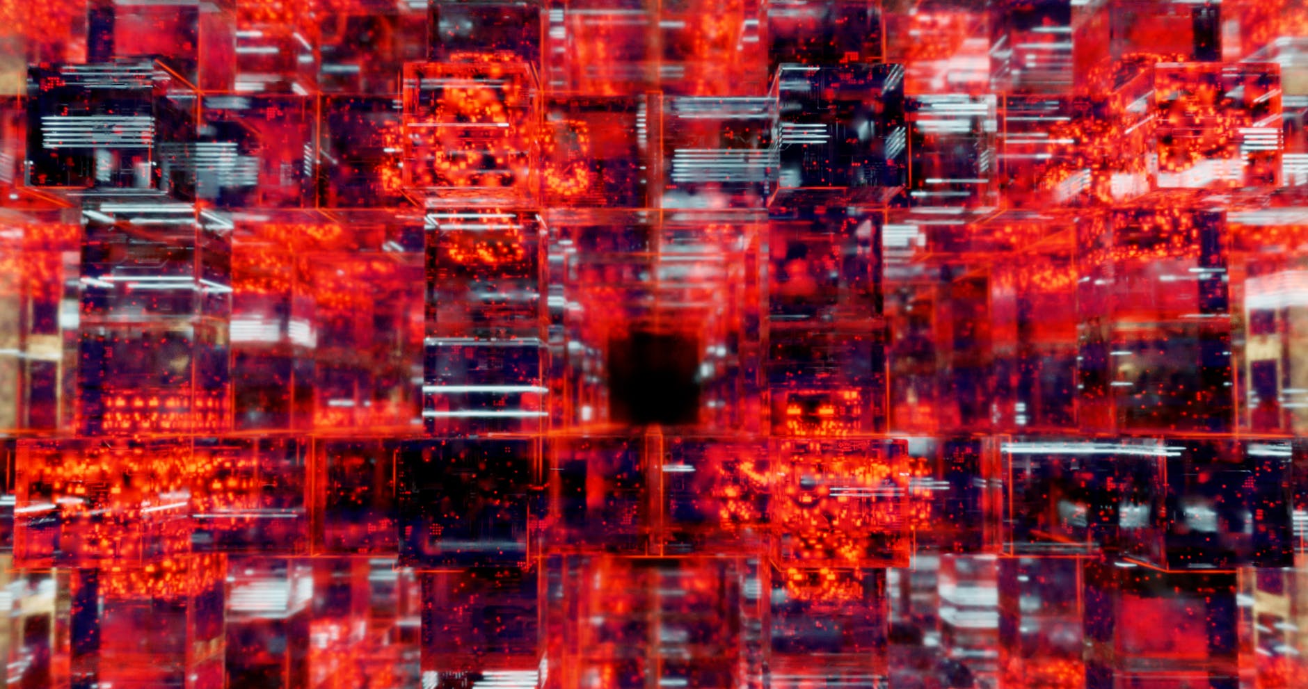 A close-up of a complex AI chip designed for space applications, radiating a subtle glow.