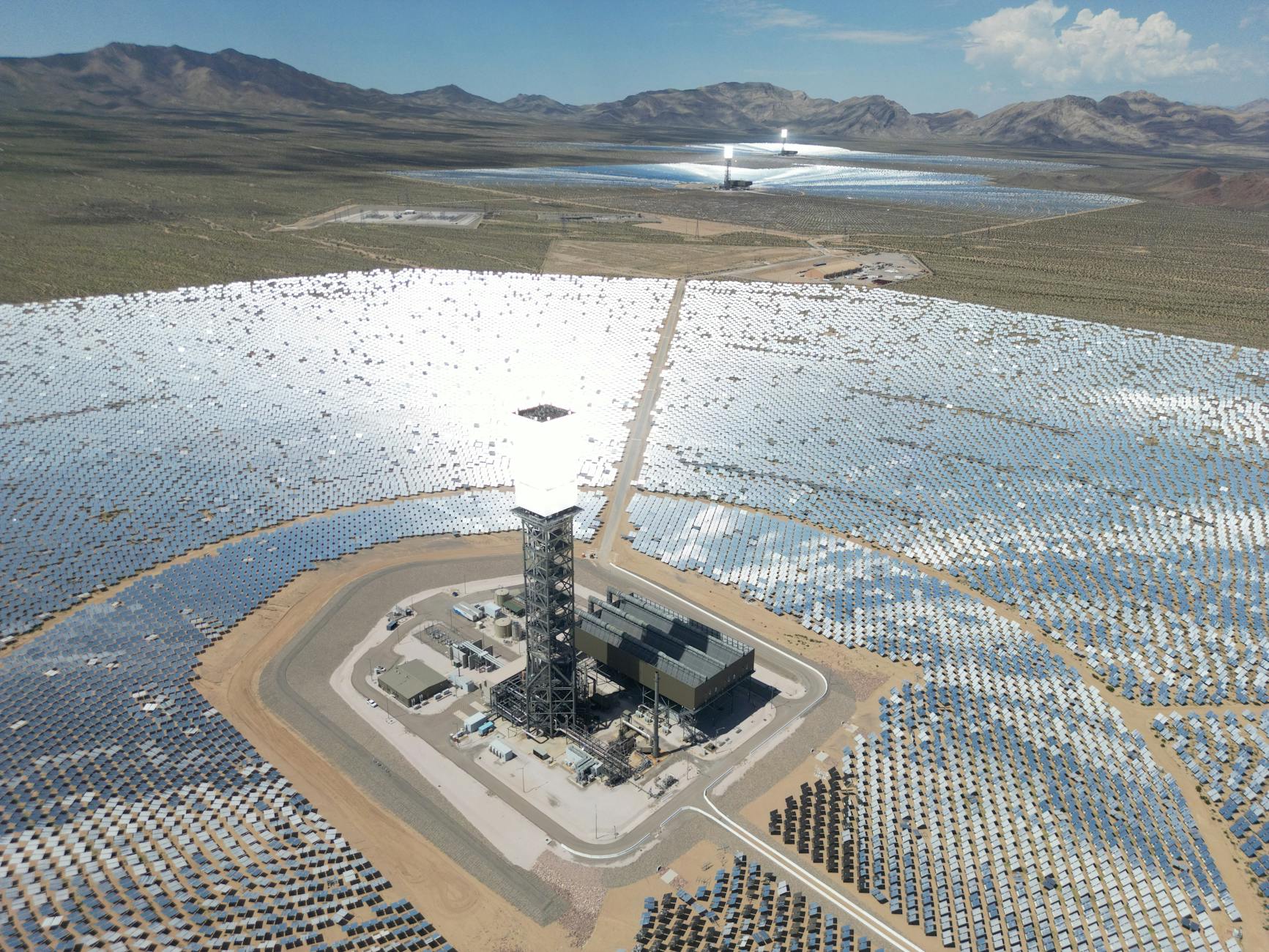Concept art of a future space-based solar power plant