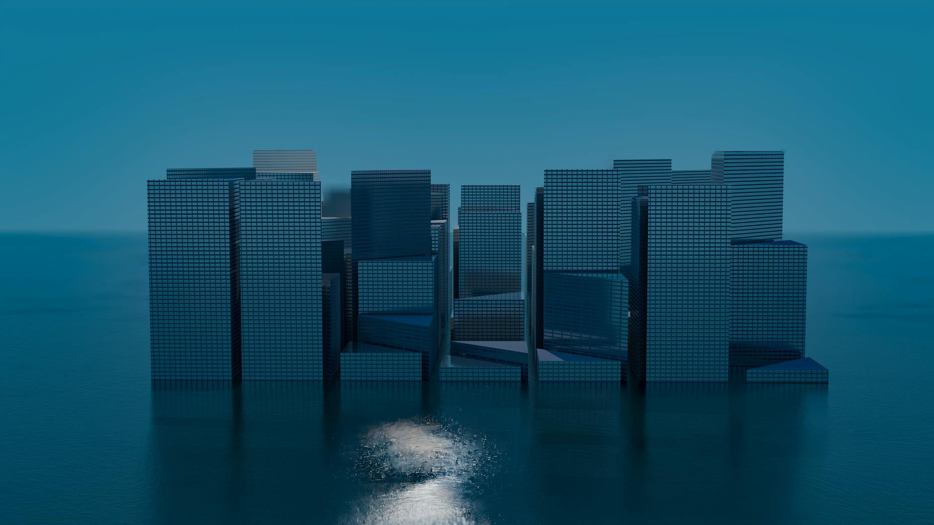 A visionary depiction of a future cityscape seamlessly integrated with advanced DAC technology, where clean air and sustainable energy coexist harmoniously.