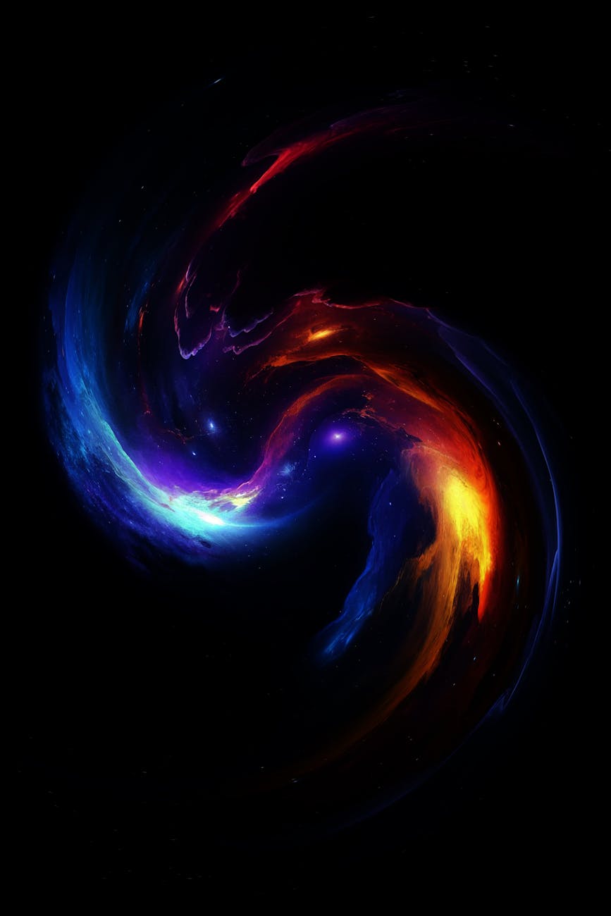A vibrant, abstract visualization of quantum entanglement spanning across Earth and into deep space, with interwoven light threads connecting distant points. Detailed explanation: Artistic representation of quantum entanglement enabling secure communication across vast cosmic distances.