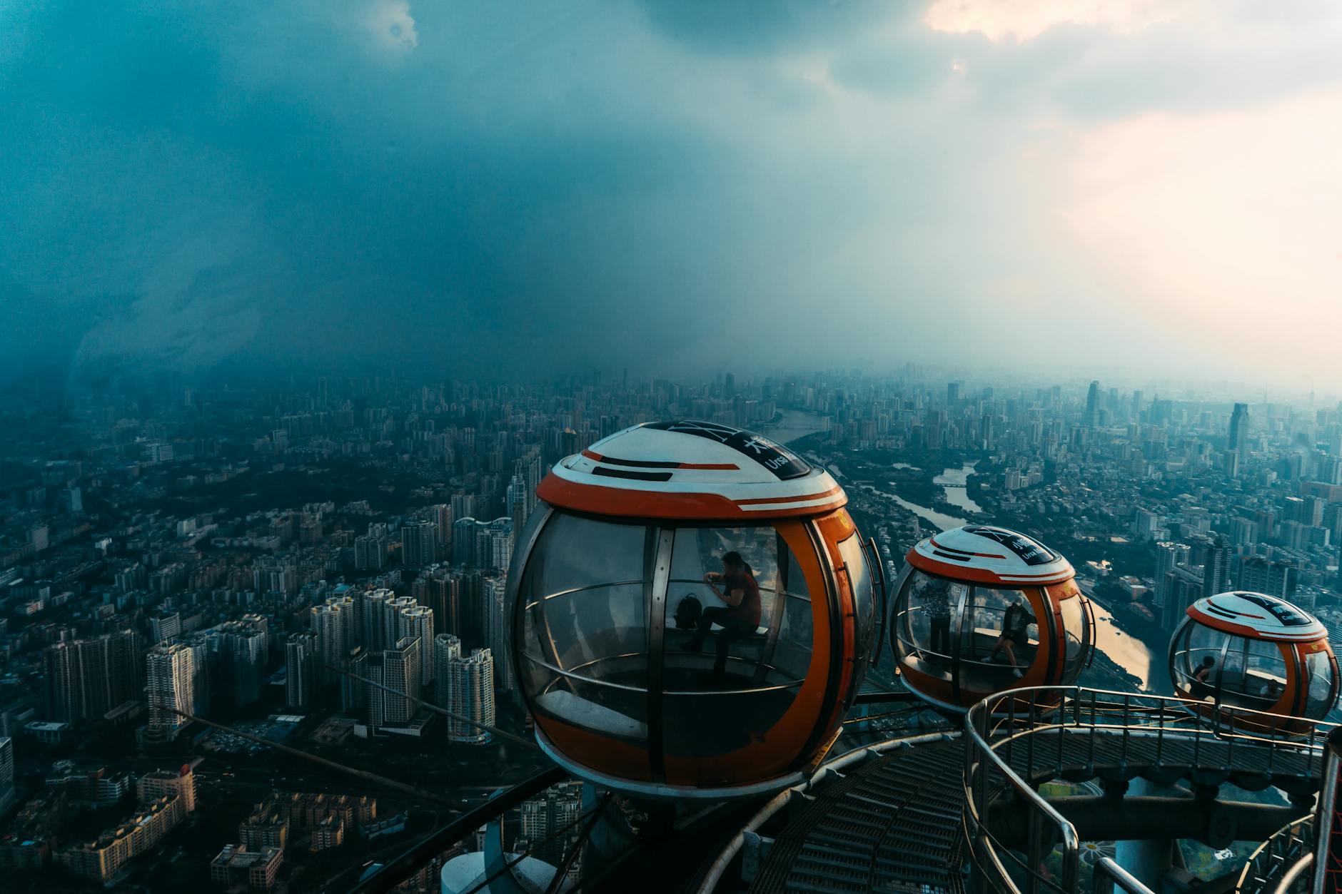 A panoramic view of a utopian, futuristic city where advanced technology seamlessly integrates with human well-being and longevity is visibly celebrated.