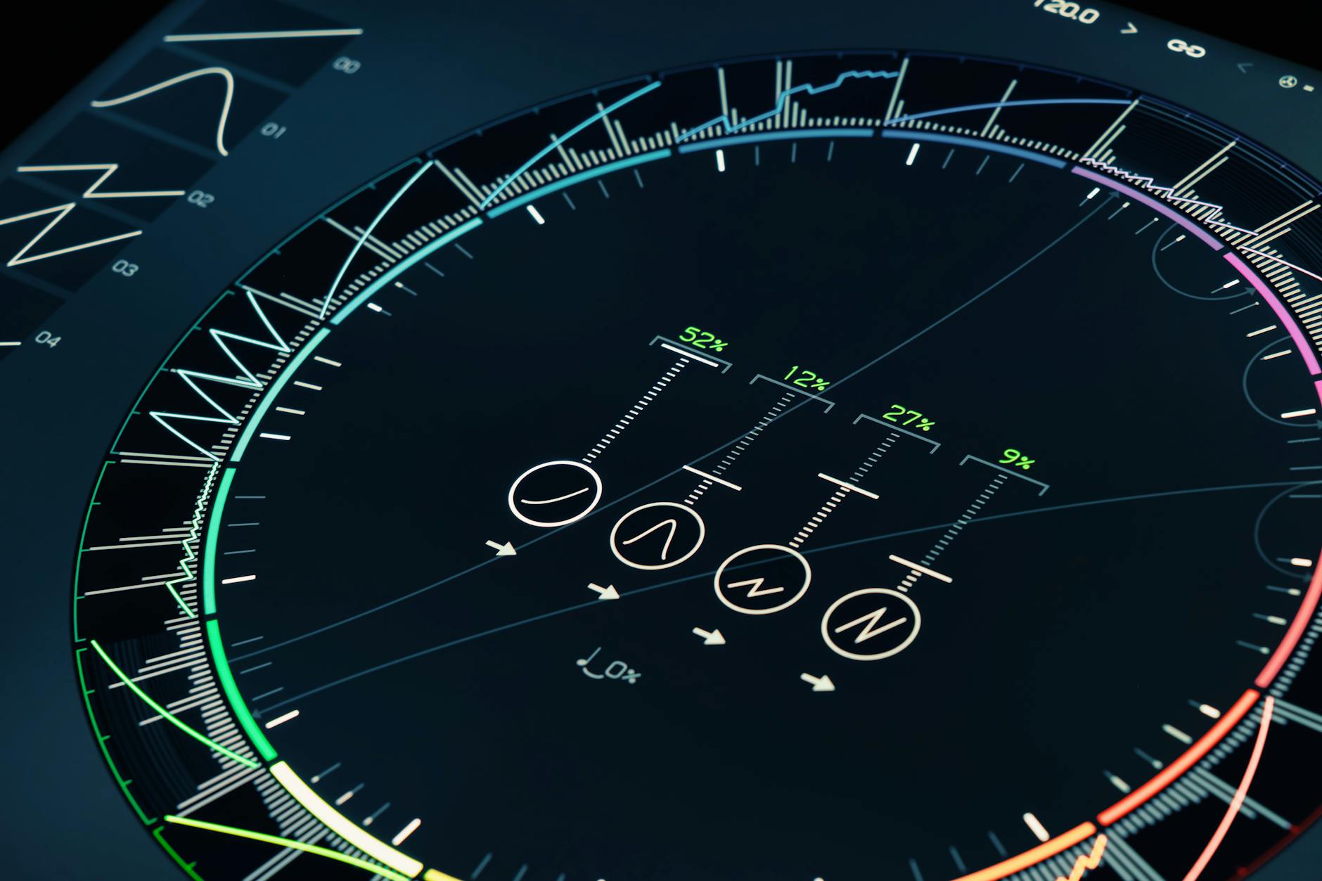 A futuristic, holographic representation of a virtual power plant dashboard, displaying real-time data from various distributed energy resources like solar panels, wind turbines, and battery storage across a smart city grid. The interface is sleek, blue-lit, and highly detailed, with data points flowing dynamically.