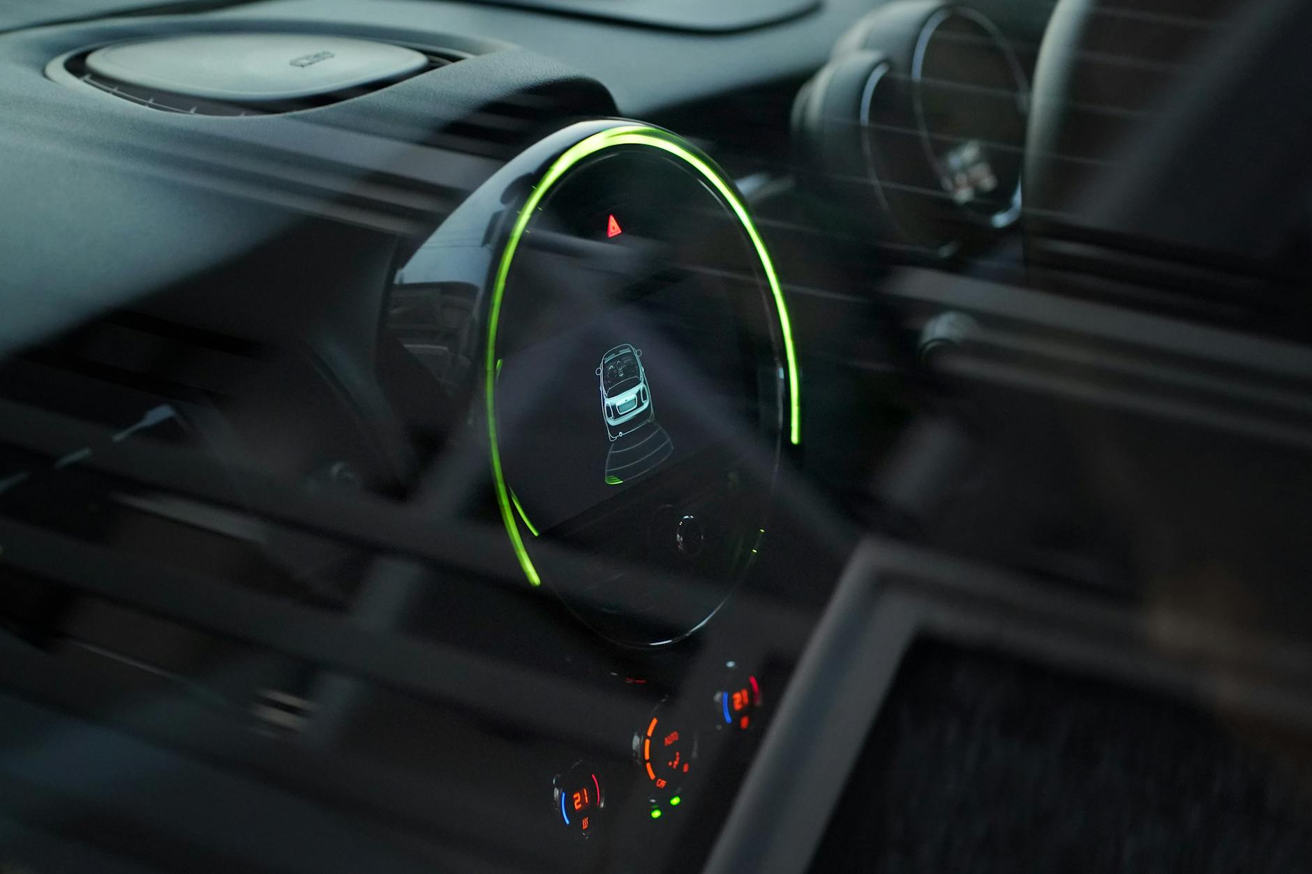 A close-up, artistic shot of an AMR's wheel or drive system, with subtle holographic elements showing data flow or energy. The background is blurred, focusing on the engineering and precision of the robot's movement. The aesthetic is clean, industrial, and high-tech.