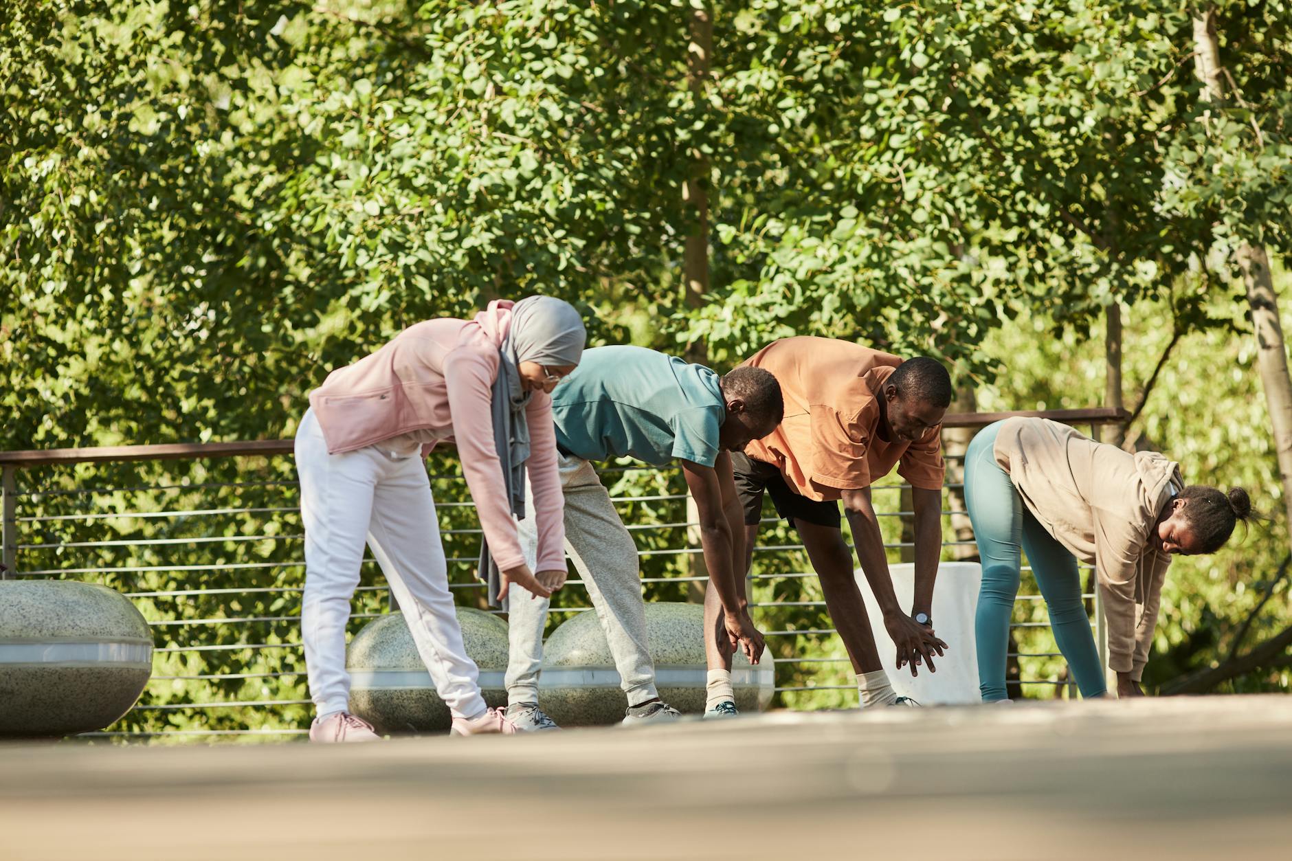 A diverse group of individuals engaging in healthy activities, subtly overlaid with glowing, futuristic data streams representing personalized insights.