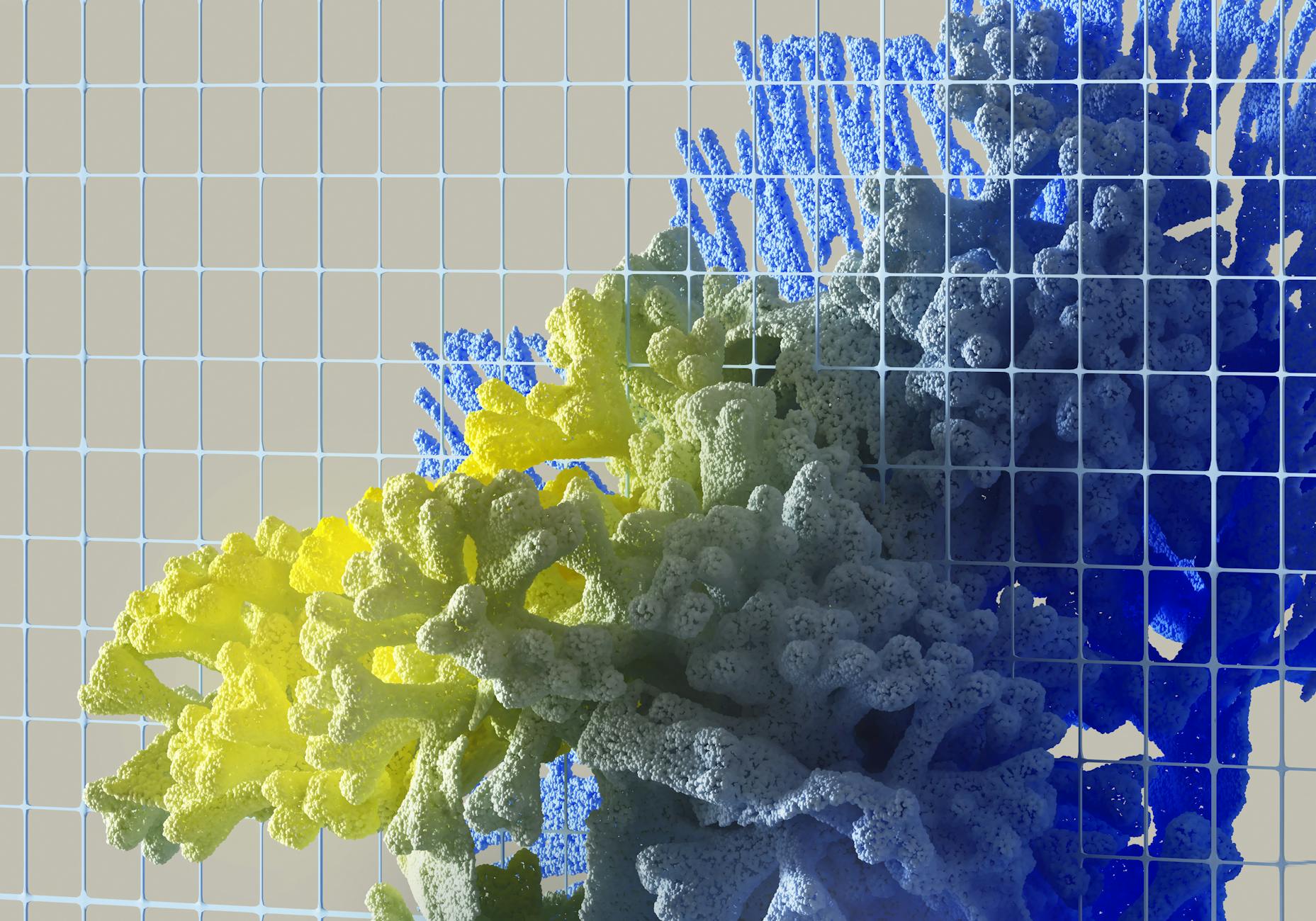 A microscopic view of diverse gut bacteria, transitioning into a digital representation of AI analyzing complex patterns.